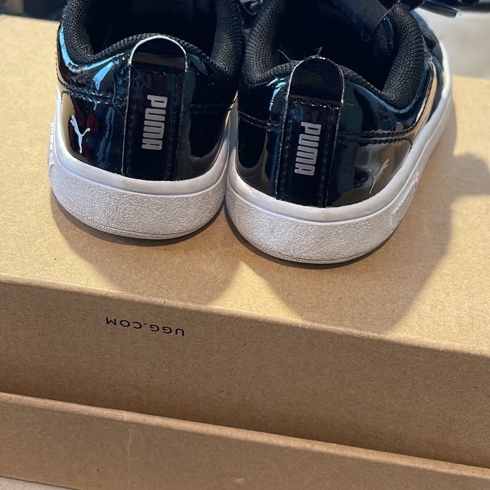 Puma black bow sneakers